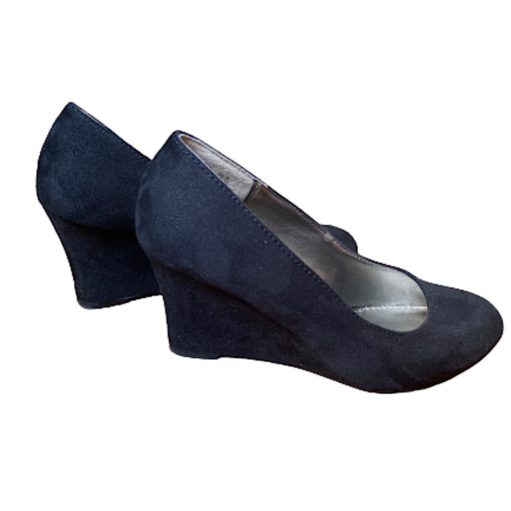 Black Suede Wedged Heel by Dexter